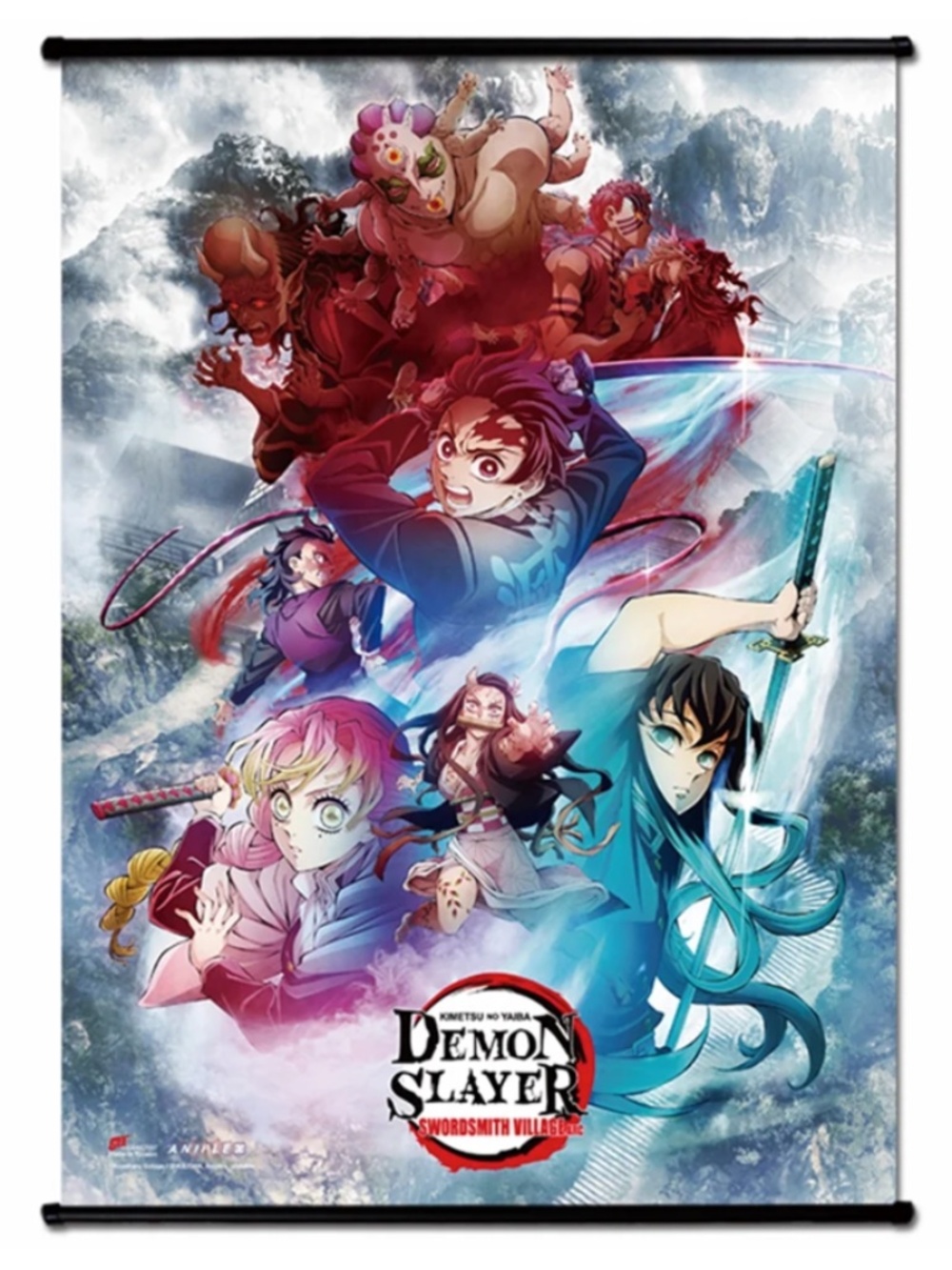 DEMON SLAYER TV3 - KEY ART GROUP WALLSCROLL